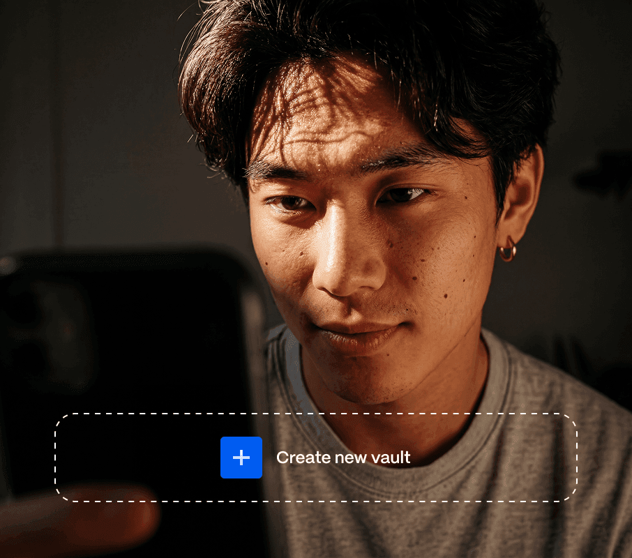 Person creating a new vault