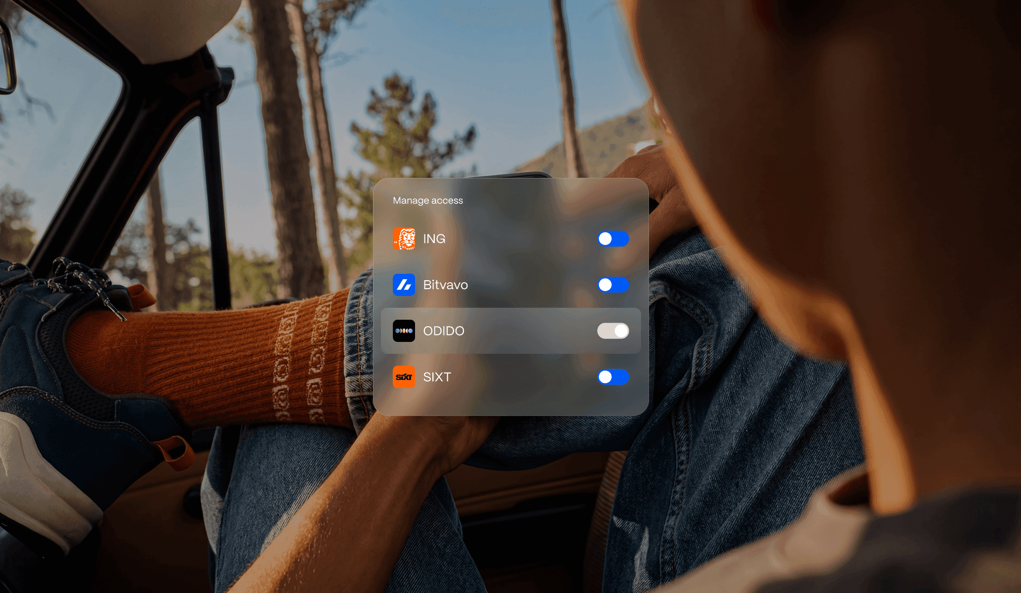 Full control over access - manage permissions interface